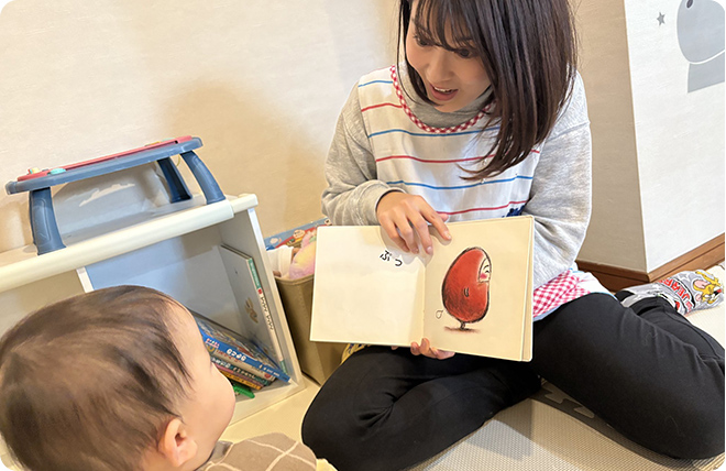 保育士常勤の託児室の様子