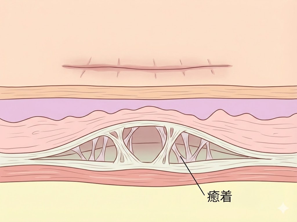 帝王切開後の皮膚癒着のしくみ